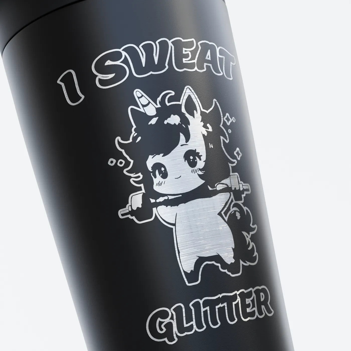 TOZ24 Glitter Unicorn Edelstahl Shaker