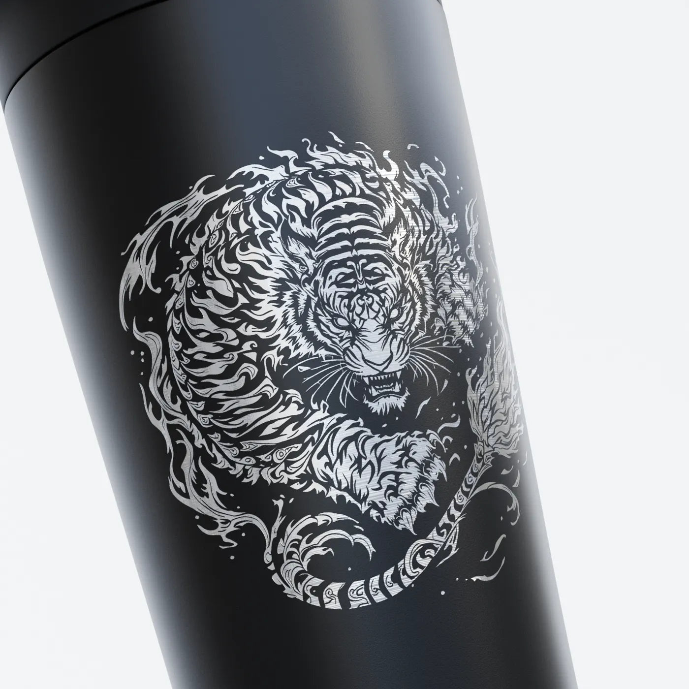 TOZ24 White Tiger Edelstahl Shaker