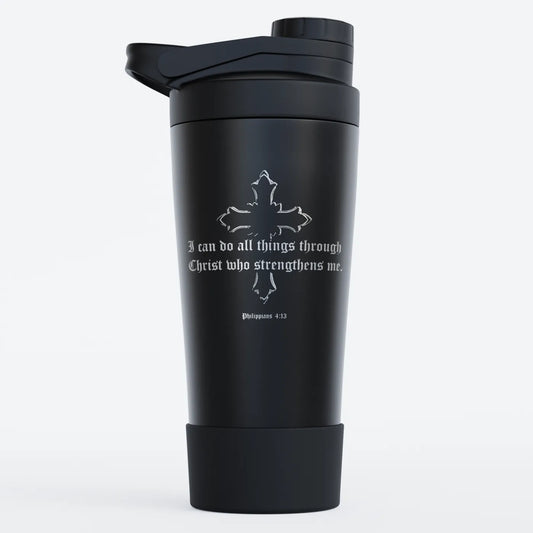 TOZ24 Faith & Strength Edelstahl Shaker