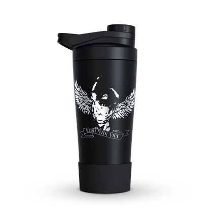 Edelstahl Shaker mit Gravur Zyzz Winged Figure Veni Vidi Vici Gestalten